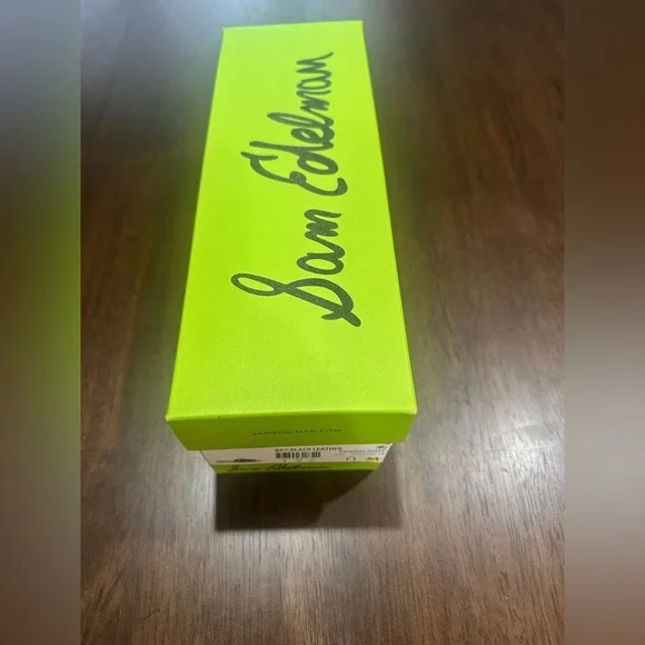 Sam Edelman Bay Black Leather Slides Sandals Size 11 - Picture 7 of 8